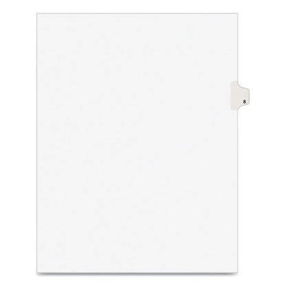 Preprinted Legal Exhibit Side Tab Index Dividers, Avery Style, 10-Tab, 8, 11 x 8.5, White, 25/Pack