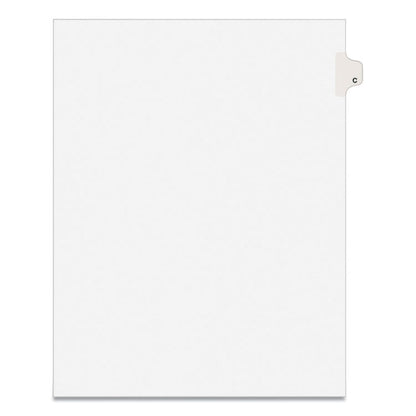 Preprinted Legal Exhibit Side Tab Index Dividers, Avery Style, 26-Tab, C, 11 x 8.5, White, 25/Pack, (1403)