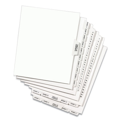 Preprinted Legal Exhibit Side Tab Index Dividers, Avery Style, 26-Tab, E, 11 x 8.5, White, 25/Pack, (1405)