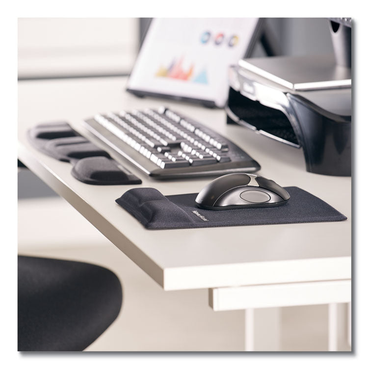 Memory Foam Keyboard Palm Support with Microban Protection, 13.75 x 3.37, Black