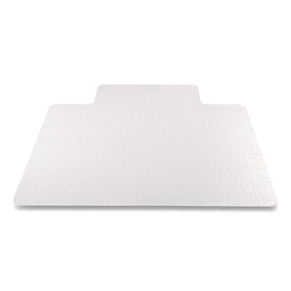 Antimicrobial Chair Mat for Medium Pile Carpeted Floors, Rectangular with Lip, Straight Edges, 36" x 48", Clear