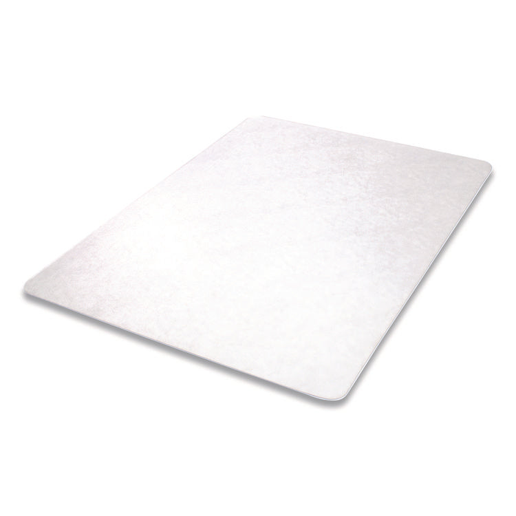 Antimicrobial Chair Mat for Medium Pile Carpeted Floors, Rectangular, Straight Edges, 46" x 60", Clear