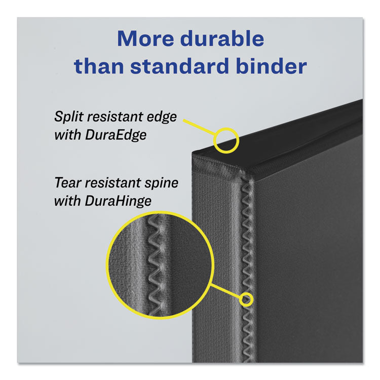 Durable Non-View Binder with DuraHinge and Slant Rings, 3 Rings, 3" Capacity, 11 x 8.5, Blue