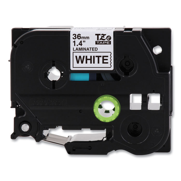 TZe Standard Adhesive Laminated Labeling Tape, 1.4" x 26.2 ft, Black on Matte White