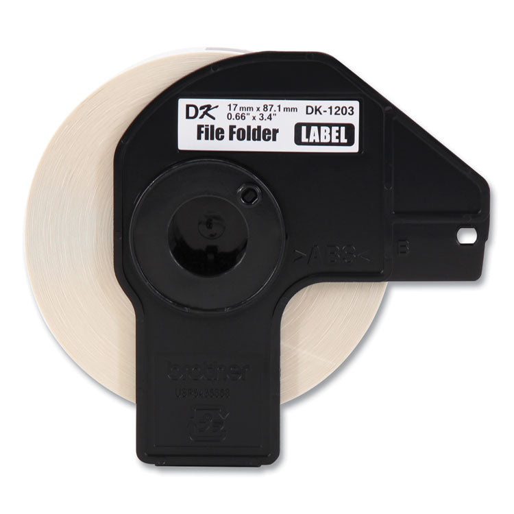 Die-Cut File Folder Labels, 0.66 x 3.4, White, 300 Labels/Roll, 3 Rolls/Pack
