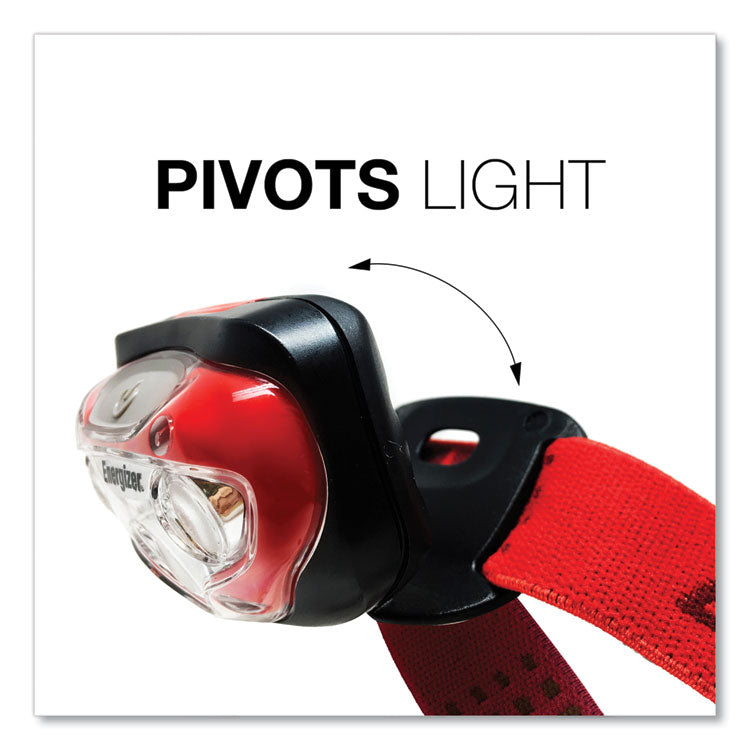 LED Headlight, 3 AAA Batteries (Included), Red