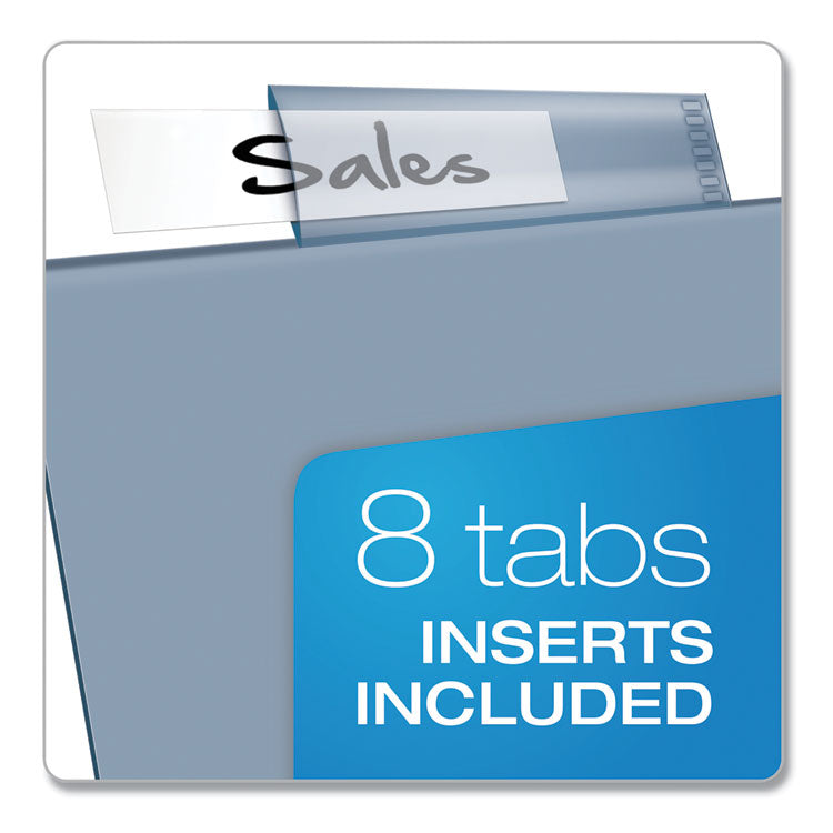 Poly 1-Pocket Index Dividers, 8-Tab, 11 x 8.5, Assorted