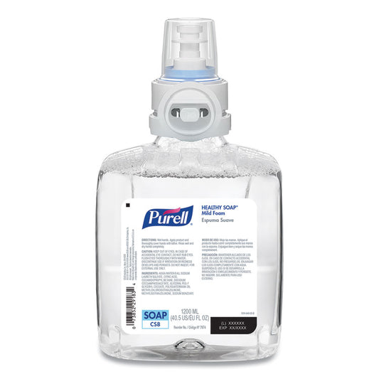 Professional HEALTHY SOAP Mild Foam Refill, For CS8 Dispensers, Fragrance-Free, 1,200 mL, 2/Carton