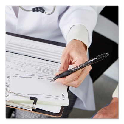 Profile Gel Pen, Retractable, Medium 0.7 mm, Red Ink, Translucent Red Barrel, Dozen
