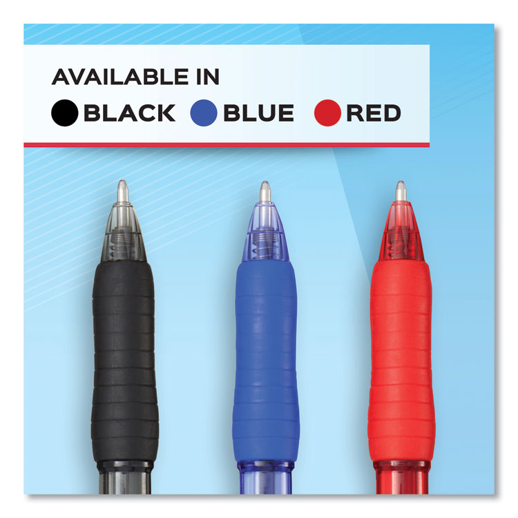 Profile Ballpoint Pen, Retractable, Medium 1 mm, Black Ink, Translucent Black Barrel, Dozen
