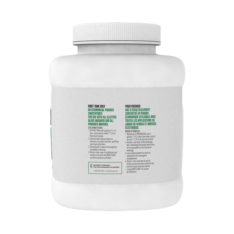 Beer Clean Glass Cleaner, Powder, 4 lb. Bucket, 2/Carton