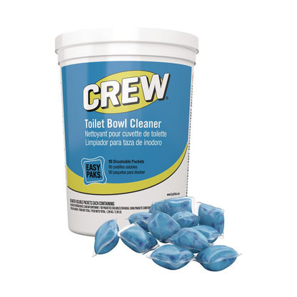 Crew Easy Paks Toilet Bowl Cleaner, Fresh Floral Scent, 0.5 oz Packet, 90 Packets/Tub