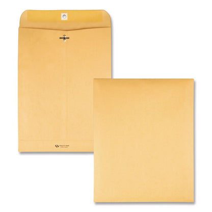 Clasp Envelope, 32 lb Bond Weight Kraft, #12 1/2, Square Flap, Clasp/Gummed Closure, 9.5 x 12.5, Brown Kraft, 100/Box
