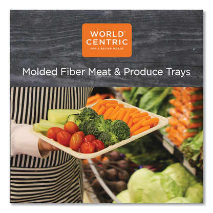 PFAS Fiber Trays, 9.1 x 7.1 x 0.7, Natural, Paper, 500/Carton