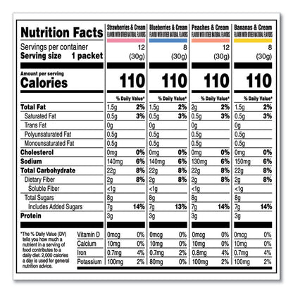 Instant Oatmeal, Assorted Varieties, 1.05 oz Packet, 40/Box
