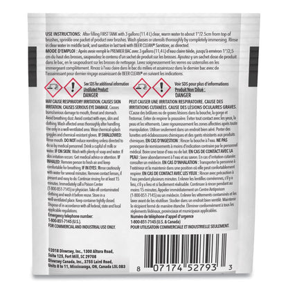 Beer Clean Glass Cleaner, Powder, 0.5 oz. Packet, 100/Carton