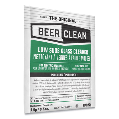 Beer Clean Glass Cleaner, Powder, 0.5 oz Packet, 100/Carton