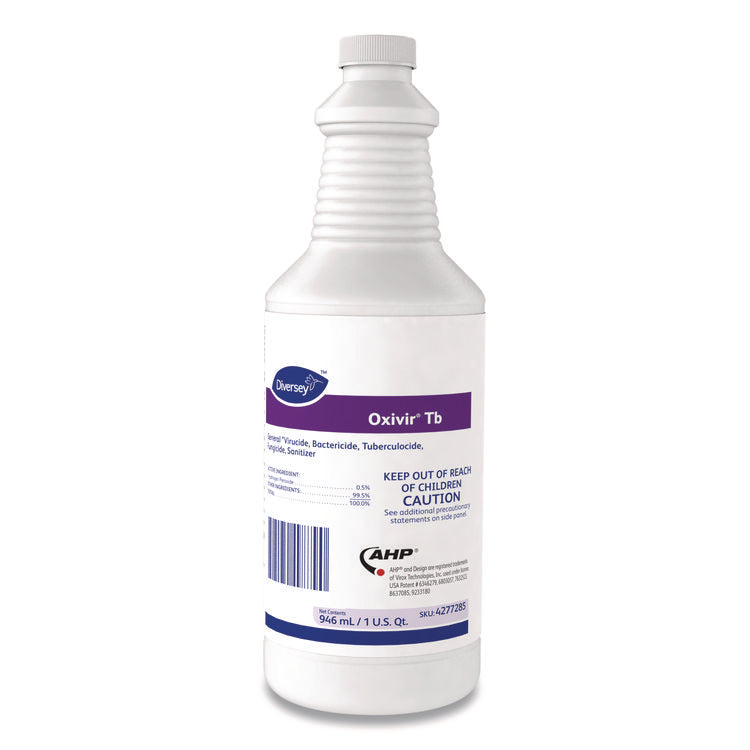 Oxivir TB One-Step Disinfectant Cleaner, Liquid, 32 oz Bottle with Flip-Top Cap