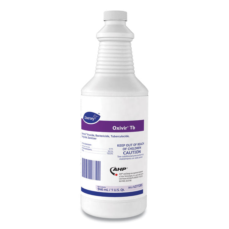 Oxivir TB One-Step Disinfectant Cleaner, Unscented, 32 oz Bottle, 12/Carton