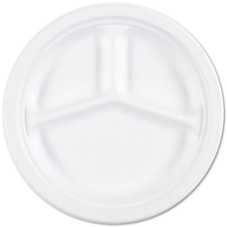 7350012636700, SKILCRAFT Waterproof Paper Plates, 10.25" dia, White, 500/Box