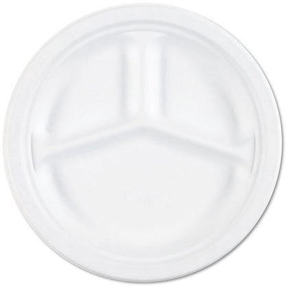 7350012636700, SKILCRAFT Waterproof Paper Plates, 10.25" dia, White, 500/Box