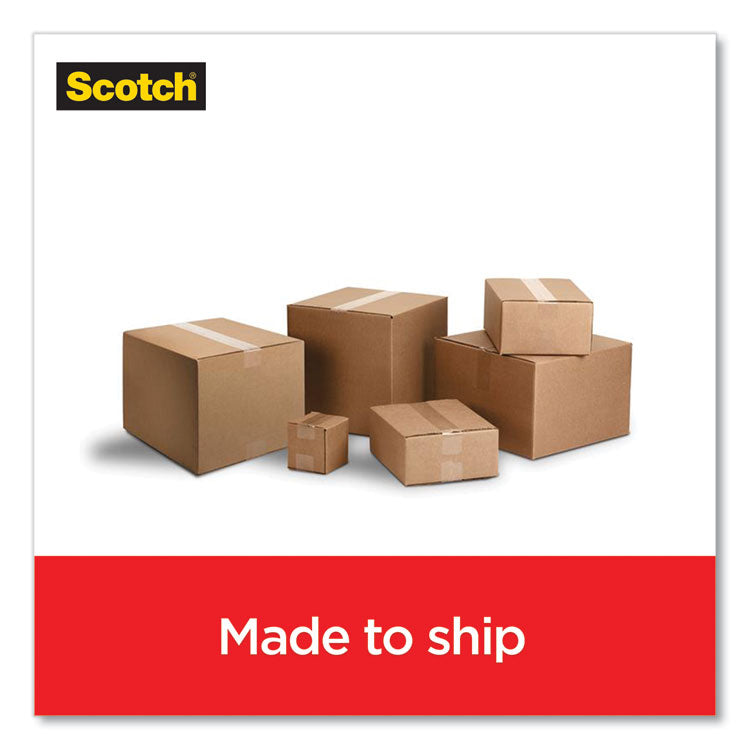 Box Lock Shipping Packaging Tape, 1.5" Core with Dispenser, 1.88" x 22.2 yds, Clear, 6/Pack