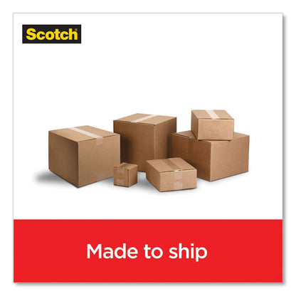 Box Lock Shipping Packaging Tape, 1.5" Core with Dispenser, 1.88" x 22.2 yds, Clear, 6/Pack