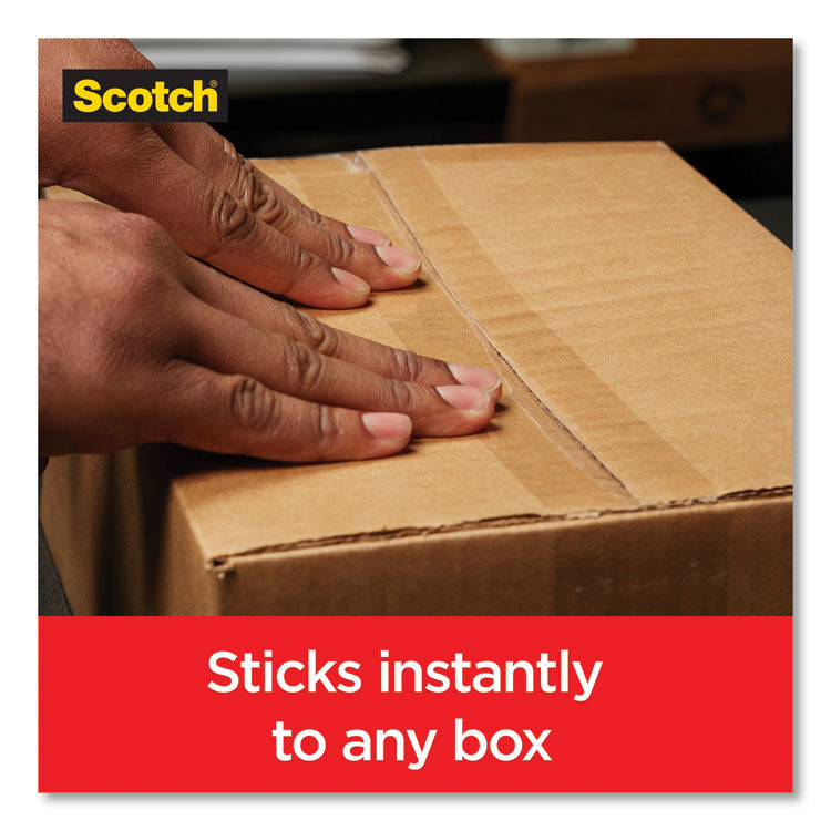 Box Lock Shipping Packaging Tape, 1.5" Core with Dispenser, 1.88" x 22.2 yds, Clear, 6/Pack
