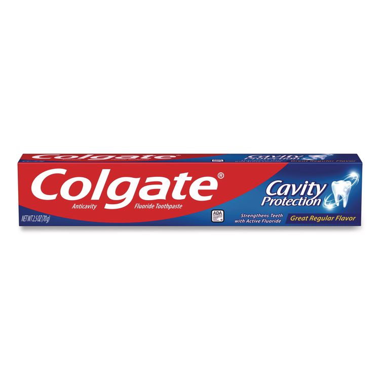 Cavity Protection Toothpaste, Regular Flavor, 2.5 oz Tube, 24/Carton