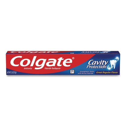 Cavity Protection Toothpaste, Regular Flavor, 2.5 oz Tube, 24/Carton