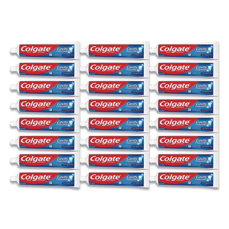 Cavity Protection Toothpaste, Regular Flavor, 2.5 oz Tube, 24/Carton