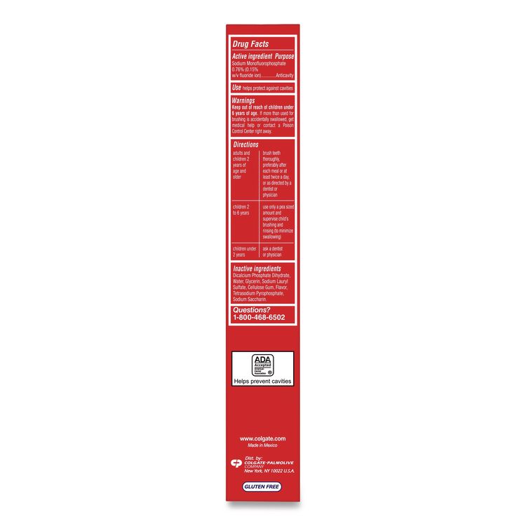 Cavity Protection Toothpaste, Regular Flavor, 2.5 oz Tube, 24/Carton