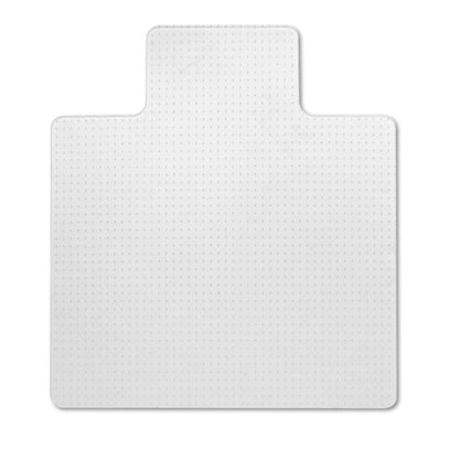 7220004576054, SKILCRAFT PVC Chair Mat for Medium to High Pile Carpeted Floors, Rectangular with Lip, 45" x 53", Clear