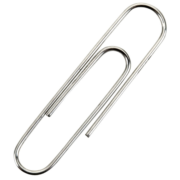 7510014676738, SKILCRAFT Paper Clips, #1, Smooth, Silver, 100/Pack