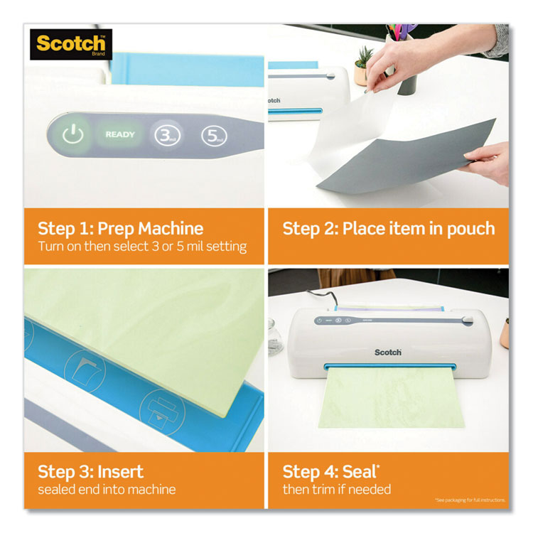 Laminating Pouches, 3 mil, 9" x 11.5", Gloss Clear, 20/Pack