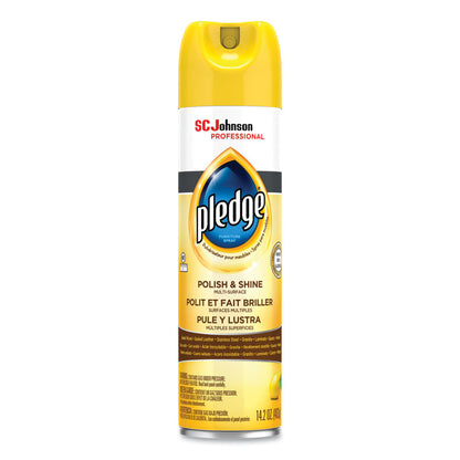 Furniture Polish, Lemon Scent, 14.2 oz Aerosol Spray, 6/Carton