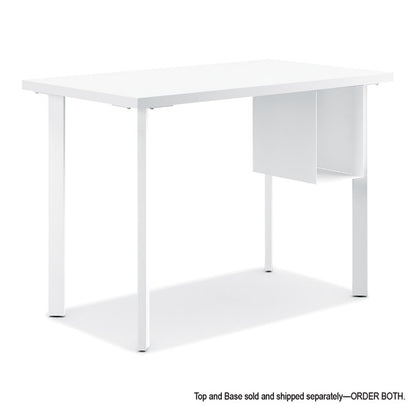 Coze Writing Desk Post Legs with U-Storage Compartment, 5.75" x 28", Designer White, 4 Legs/Set