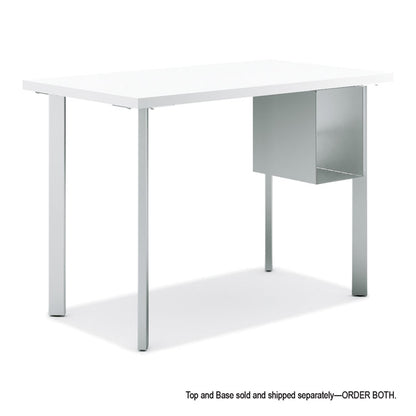 Coze Writing Desk Post Legs with U-Storage Compartment, 5.75" x 28", Silver, 4 Legs/Set