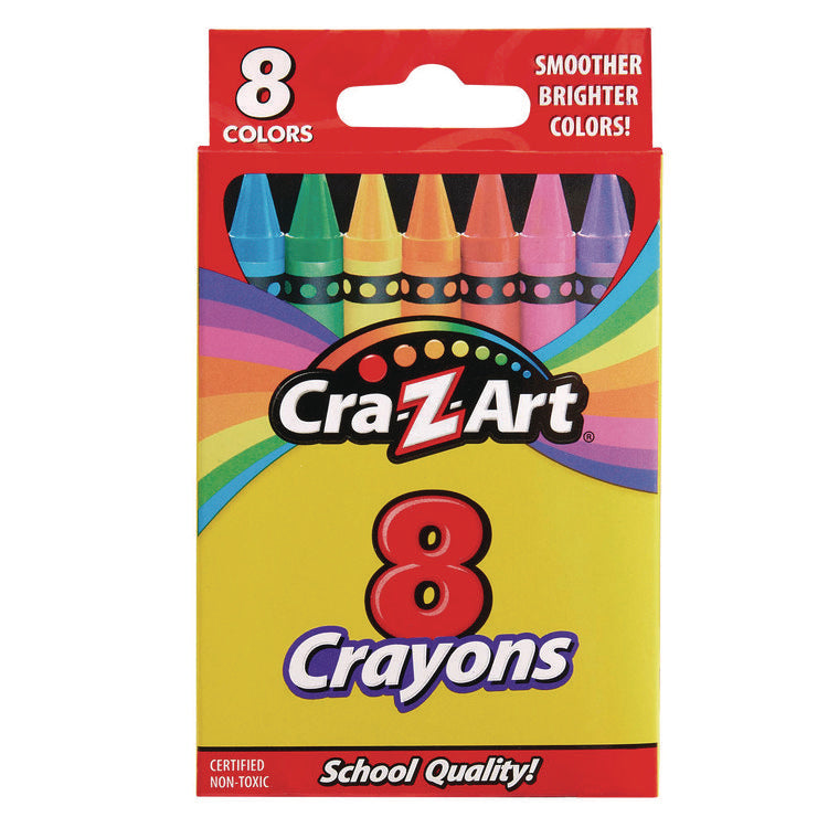 Crayons, Regular Size, 8 Assorted Colors, 8/Pack