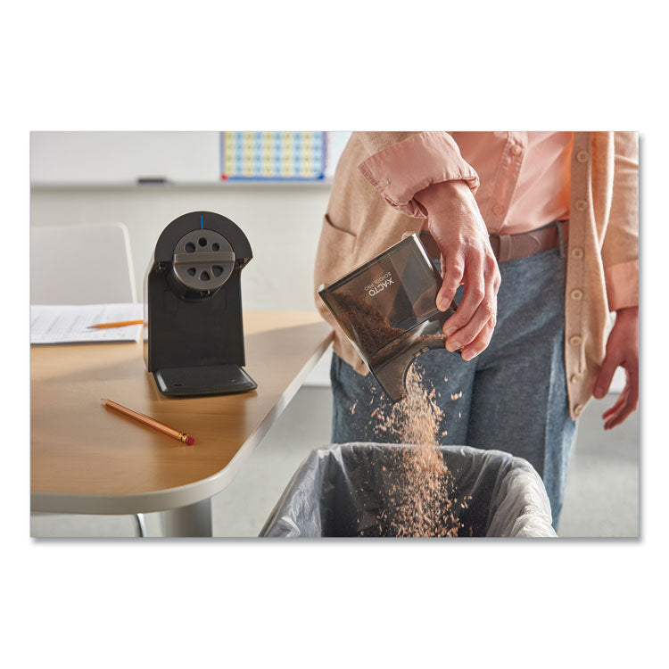Model 1670 School Pro Classroom Electric Pencil Sharpener, AC-Powered, 4 x 7.5 x 7.5, Black/Gray/Smoke