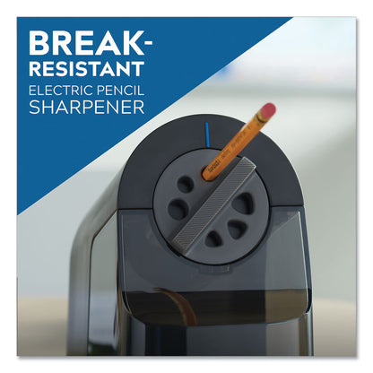 Model 1670 School Pro Classroom Electric Pencil Sharpener, AC-Powered, 4 x 7.5 x 7.5, Black/Gray/Smoke