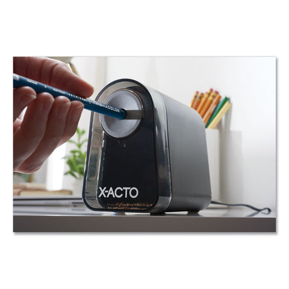 Model 19501 Mighty Mite Home Office Electric Pencil Sharpener, AC-Powered, 3.5 x 5.5 x 4.5, Black/Gray/Smoke