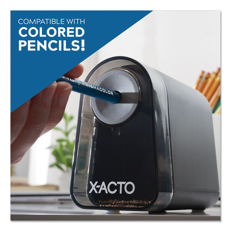 Model 19501 Mighty Mite Home Office Electric Pencil Sharpener, AC-Powered, 3.5 x 5.5 x 4.5, Black/Gray/Smoke