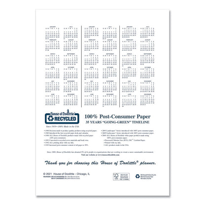14-Month Recycled Ruled Monthly Planner, 11 x 8.5, Black Cover, 14-Month: Dec 2025 to Jan 2027