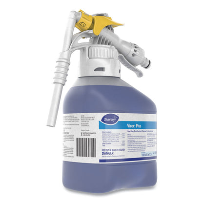 Virex Plus One-Step Disinfectant Cleaner and Deodorant, Unscented, 1.5 L Closed-Loop Plastic Bottle, 2/Carton