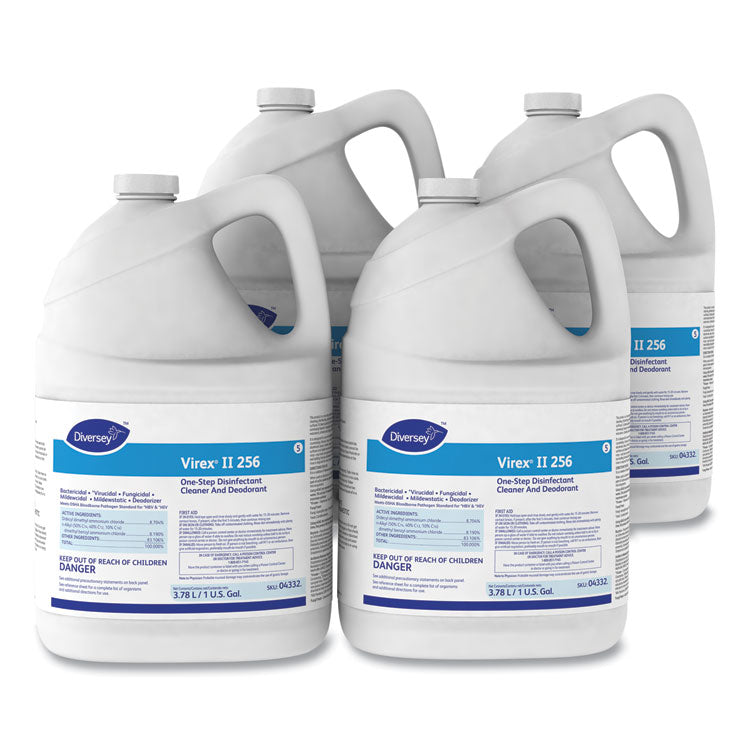 Virex II 256 One-Step Disinfectant Cleaner Deodorant, Mint Scent, 1 gal, 4 Bottles/CT