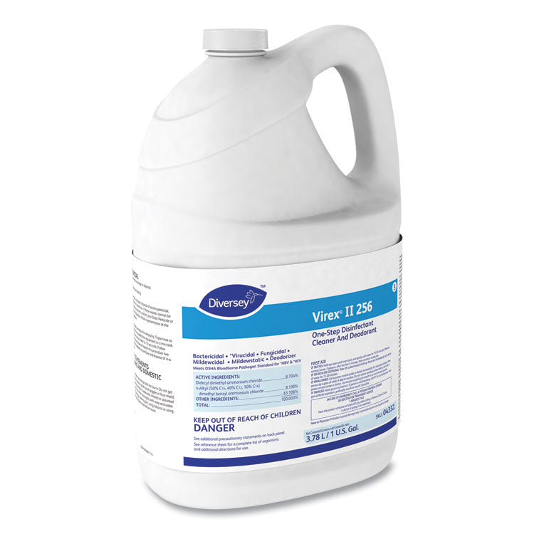 Virex II 256 One-Step Disinfectant Cleaner Deodorant, Mint Scent, 1 gal, 4 Bottles/CT
