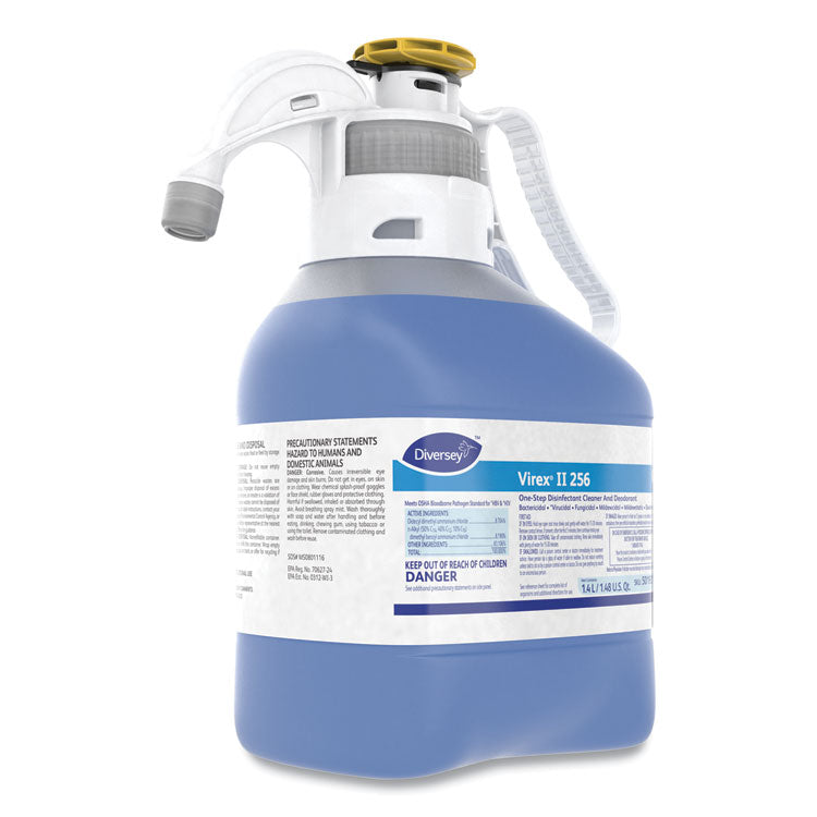 Virex II 256 One-Step Disinfectant Cleaner Deodorant, Mint Scent, 1.4 L SmartDose, 2/Carton