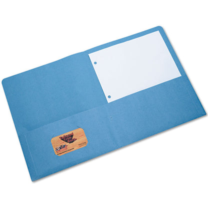 7510005842490, SKILCRAFT Double Pocket Portfolio, Accommodates (75) 11 x 8.5 Sheets, Light Blue, 25/Box