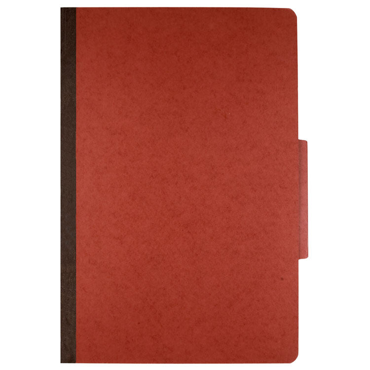 7530009908884, SKILCRAFT Classification Folder, 1/3-Cut Tab, Expands 2", 2 Dividers, 6 Fasteners, Letter Size, Earth Red